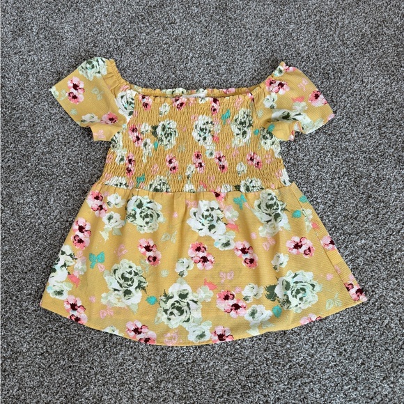 Monteau Yellow Floral Top - Picture 2 of 5